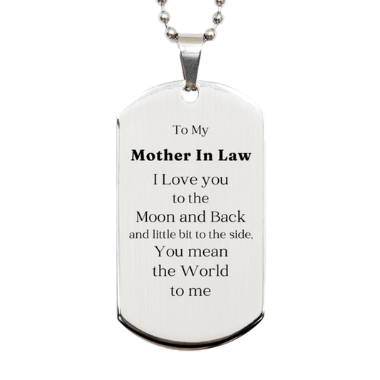 to my mother in law i love you silver dog tag engraved gift for birthday christmas holidays and more unique token of love and appreciation for mother in law express your love with this thoughtful jewelry