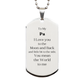 to my pa i love you engraved silver dog tag for pa perfect gift for fathers day birthday and holidays message to pa from son daughter