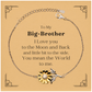 big brother sunflower bracelet engraved love gift for birthday christmas and graduation you mean the world to me