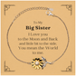 to my big sister sunflower bracelet gift for birthday or holidays unique engraved jewelry to express love and appreciation from little sister