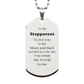 silver dog tag stepparent gift to my loved one engraved inspirational keepsake for birthday christmas graduation veterans day and more