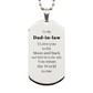 to my dad in law i love you engraved silver dog tag for christmas