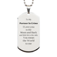 partner in crime engraved silver dog tag show your love this christmas