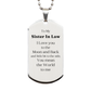 to my amazing sister in law engraved silver dog tag unique christmas gift to show love and appreciation perfect gift for special occasions thoughtful way to say i love you