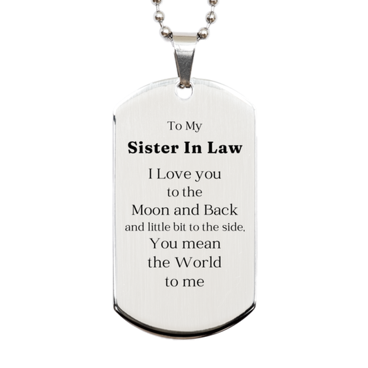 to my amazing sister in law engraved silver dog tag unique christmas gift to show love and appreciation perfect gift for special occasions thoughtful way to say i love you