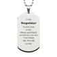 stepsister engraved silver dog tag i love you to the moon and back birthday gift for stepsister unique and inspirational pendant for a special stepsister