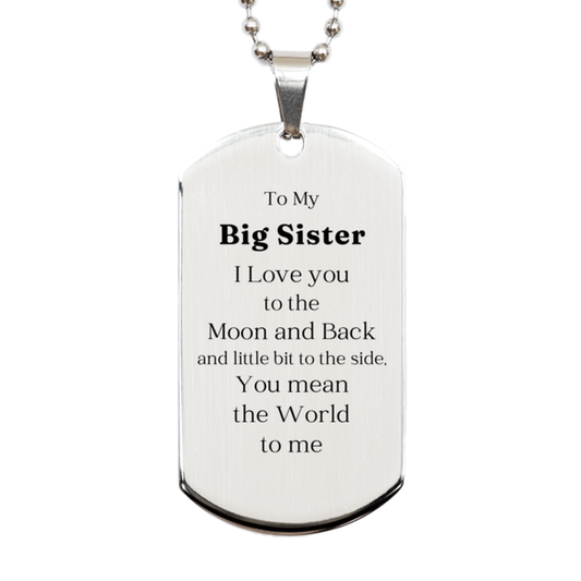 big sister engraved silver dog tag show your love for your big sister this christmas unique gift for her to cherish forever
