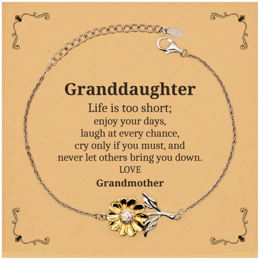 sunflower bracelet granddaughter life inspirational jewelry gift with love from grandma for birthday and christmas