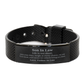 son in law black shark mesh bracelet enjoy life inspirational gift for birthday christmas graduation from father in law confidence and love for son in law