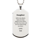 daughter engraved silver dog tag inspirational gift from dad for birthday christmas graduation life is too short enjoy your days laugh and never let others bring you down daughter dog tag necklace