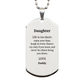 daughter silver dog tag engraved inspirational gift for christmas graduation and holidays life is too short enjoy your days love daddy