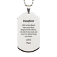 daughter engraved silver dog tag enjoy your days laugh inspire confidence papa love perfect gift for birthday christmas graduation veterans day