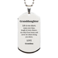 granddaughter engraved silver dog tag inspirational gift for her birthday christmas graduation love grandma