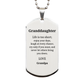 granddaughter silver dog tag engraved inspirational message birthday gift for her
