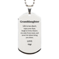 granddaughter silver dog tag engraved with inspirational message perfect birthday gift for granddaughter love gigi meaningful and unique token of love