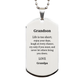 grandson silver dog tag engraved with inspirational quote from grandpa perfect christmas gift for your beloved grandson show him love and confidence with this unique dog tag