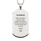 grandson silver dog tag enjoy life laugh love inspiring birthday gift for him