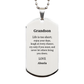 grandson engraved silver dog tag life is too short enjoy every day cherish special moments birthday graduation confidence gift for grandson unique necklace