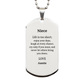 niece engraved silver dog tag life is too short cherish every moment auntie love confidence birthday gift