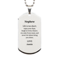 unique engraved silver dog tag for nephew inspirational gift nephews birthday veteran graduation christmas life is too short love auntie