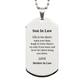 unique son in law silver dog tag life is too short to let others bring you down enjoy every day laugh cry if you must love from mother in law perfect birthday gift for him