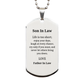 son in law engraved silver dog tag life is too short enjoy every day never let others bring you down perfect birthday gift for son in law father in law love
