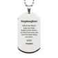 stepdaughter engraved silver dog tag life is too short never let others bring you down perfect gift for graduation christmas veterans day