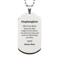 stepdaughter engraved silver dog tag enjoy life laugh love perfect gift for holidays graduation and veterans day