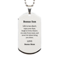 bonus son silver dog tag gift life is too short enjoy your days laugh and never let others bring you down bonus mom engraved inspirational birthday graduation for him