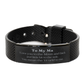 ma black shark mesh bracelet engraved love for mothers day birthday christmas gift for ma unique and inspirational