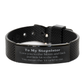 stepsister black shark mesh bracelet i love you to the moon and back unique engraved gift for christmas birthday and graduation