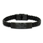 dealer braided leather bracelet perfect for rockstar style gift
