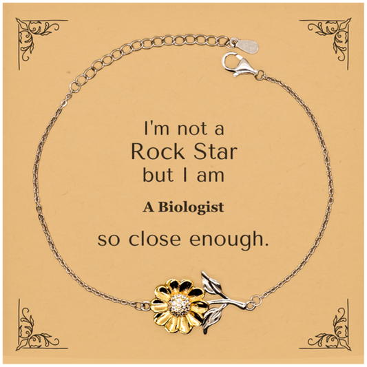 biologist sunflower bracelet im not a rockstar but close enough for birthday gift