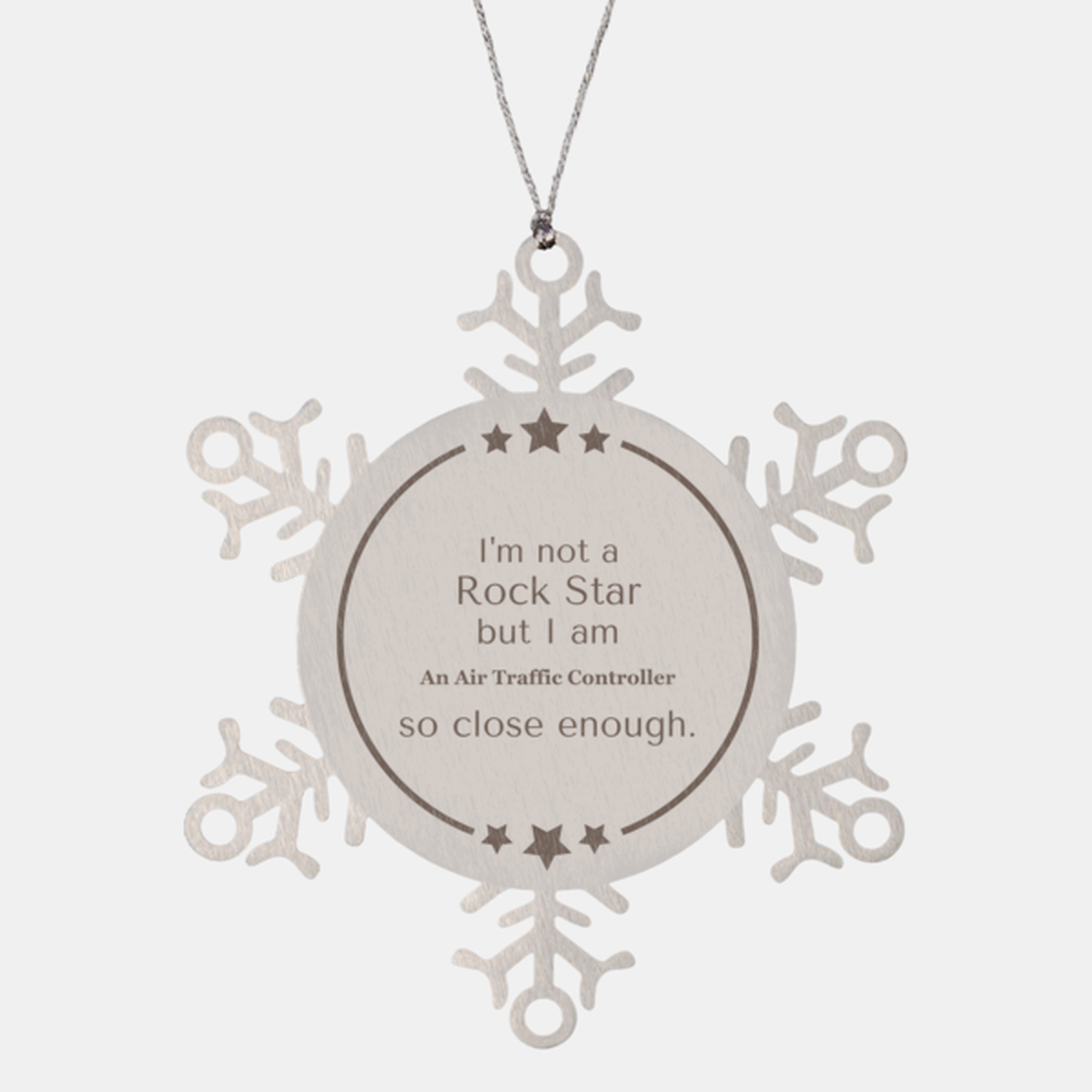 unique air traffic controller snowflake ornament close enough christmas gift for atc professionals and aviation enthusiasts perfect holiday decor for aviation lovers on veterans day and graduation celebrations