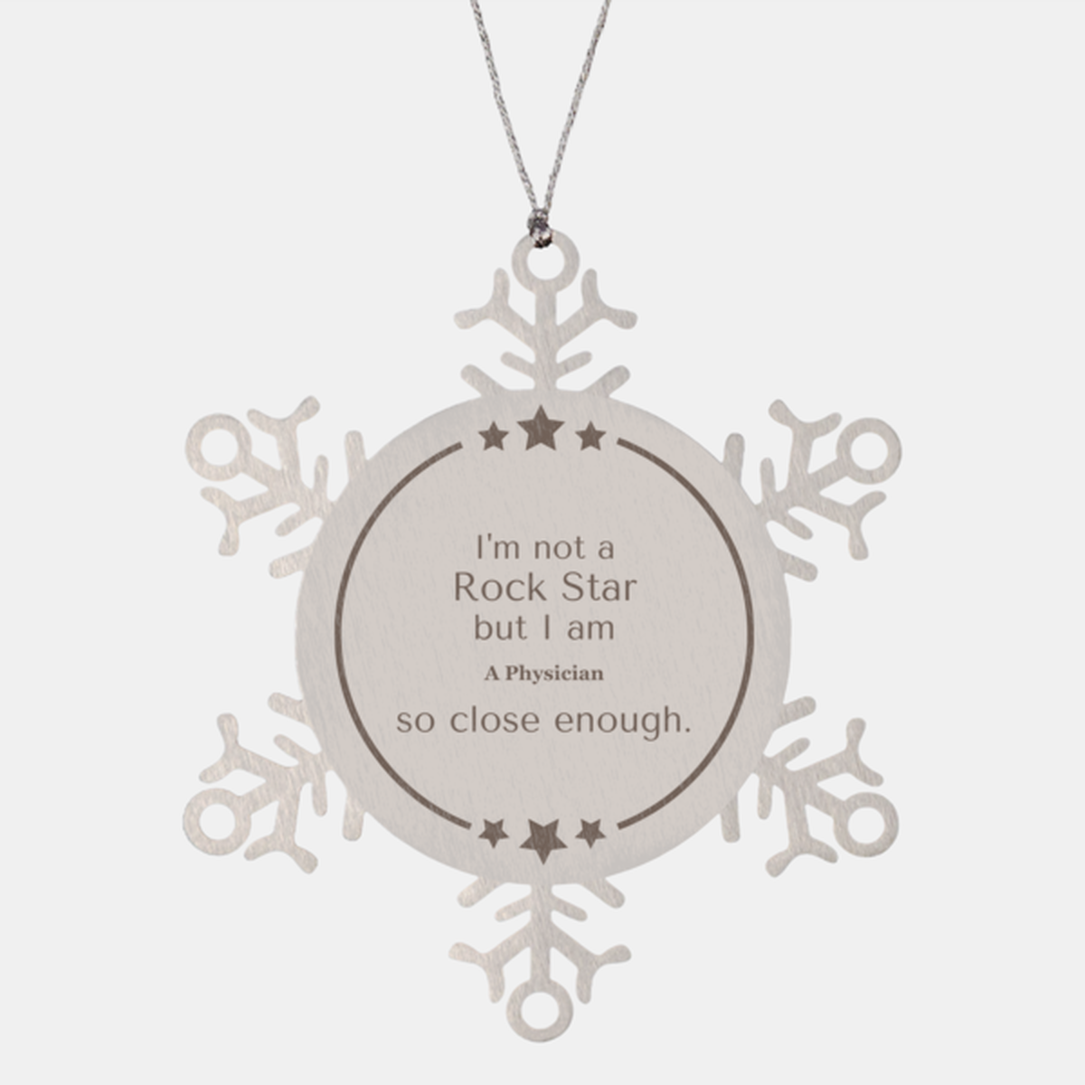 physician snowflake ornament inspirational gift for christmas and graduation