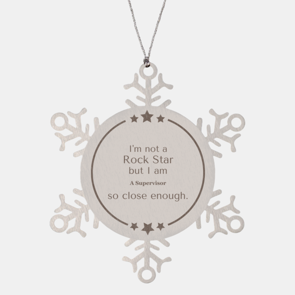 supervisor snowflake ornament im rockstar engraved christmas gift