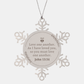 dad snowflake ornament love one another john 13 34 christmas gift idea hope and inspirational
