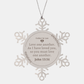 father in law snowflake ornament love one another engraved christmas gift