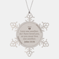 snowflake ornament christmas gift for sister love one another john 13 34