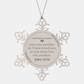 unbiological daughter snowflake ornament love one another christmas gift for her