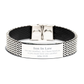 stainless steel bracelet son in law love one another engraved inspirational gift for birthday and holidays