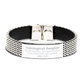 unbiological daughter stainless steel bracelet love one another gift for christmas graduation hope and confidence