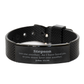 stepson black shark mesh bracelet love one another inspirational gift for birthday graduation christmas unique engraved jewelry for stepson