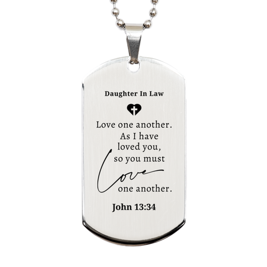 daughter in law silver dog tag engraved love inspirational gift for birthday and christmas