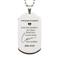 unbiological daughter engraved silver dog tag love one another john 13 34 inspirational gift for birthday christmas veterans day