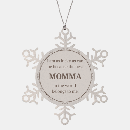 snowflake ornament for momma best momma in the world holiday gift idea with engraved inspiration