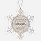 mamma snowflake ornament unique christmas gift for the best mamma in the world engraved with love and gratitude perfect holiday decoration