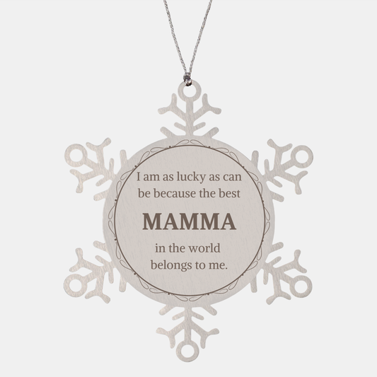 mamma snowflake ornament unique christmas gift for the best mamma in the world engraved with love and gratitude perfect holiday decoration