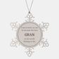 snowflake ornament gran gift engraved christmas best grandma belongs to me