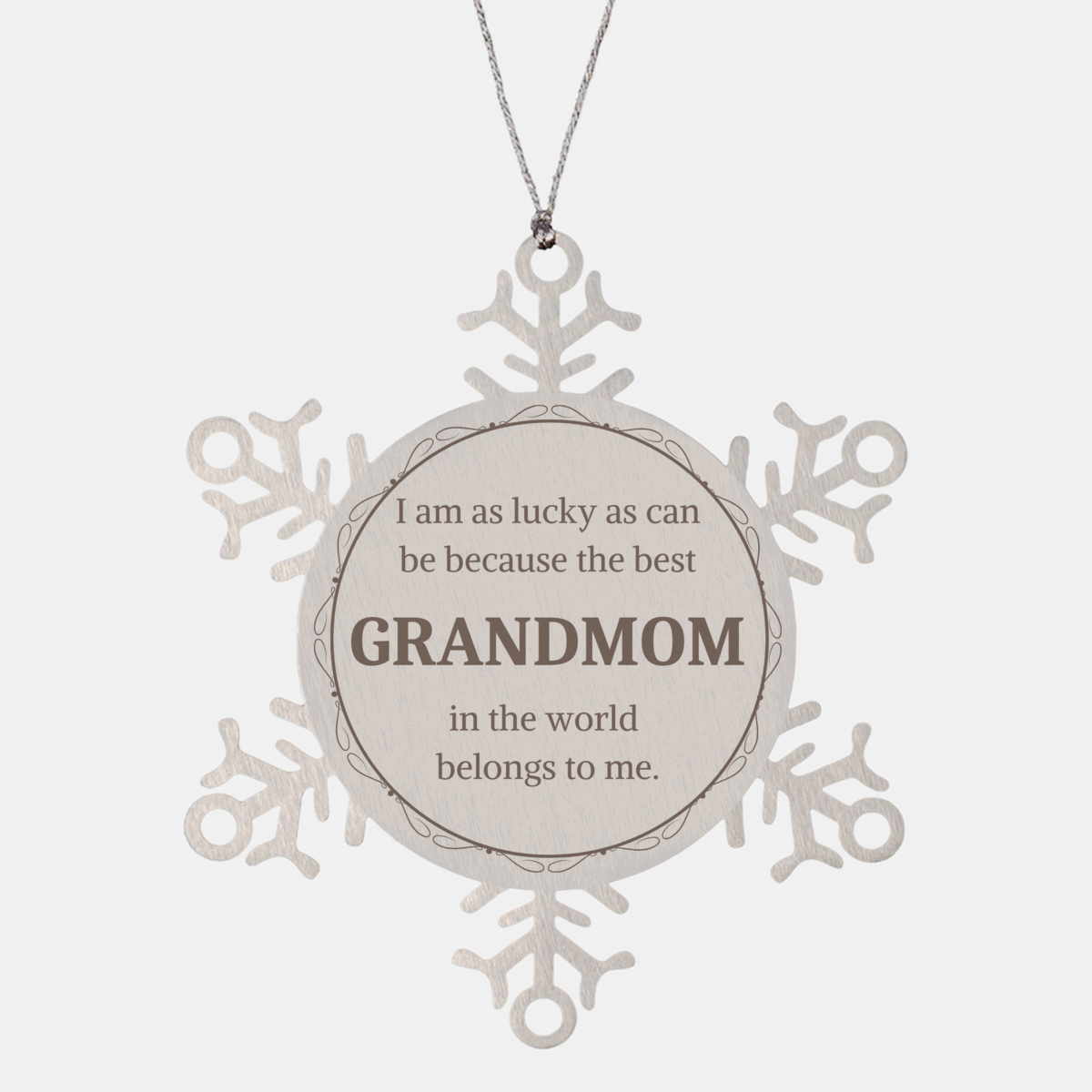 grandmom snowflake ornament unique gift for the best grandmom in the world christmas decoration holiday keepsake for grandmom
